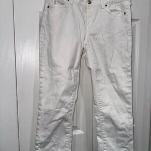 Lilly Pulitzer Women's White Straight Leg Jeans